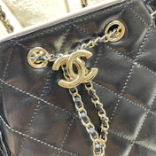 CHANEL 26S HOBO BAG 30 IN BLACK SMOOTH CALFSKIN