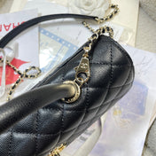 CHANEL 26S COCO HANDLE BAG 32 IN BLACK CAVIAR CALFSKIN