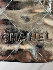 CC MINI 20 BAG IN SILVER METALLIC LAMBSKIN
