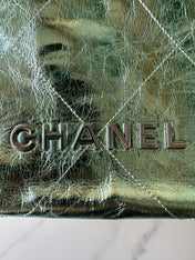 CC MINI 20 BAG IN SEA GREEN METALLIC LAMBSKIN
