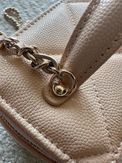 CHANEL 25S VANITY BAG 17 IN LIGHT PINK CAVIAR LEATHER