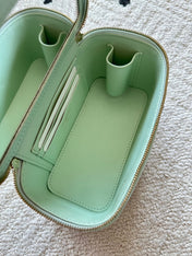 CHANEL 25S VANITY BAG 17 IN MINT GREEN CAVIAR LEATHER