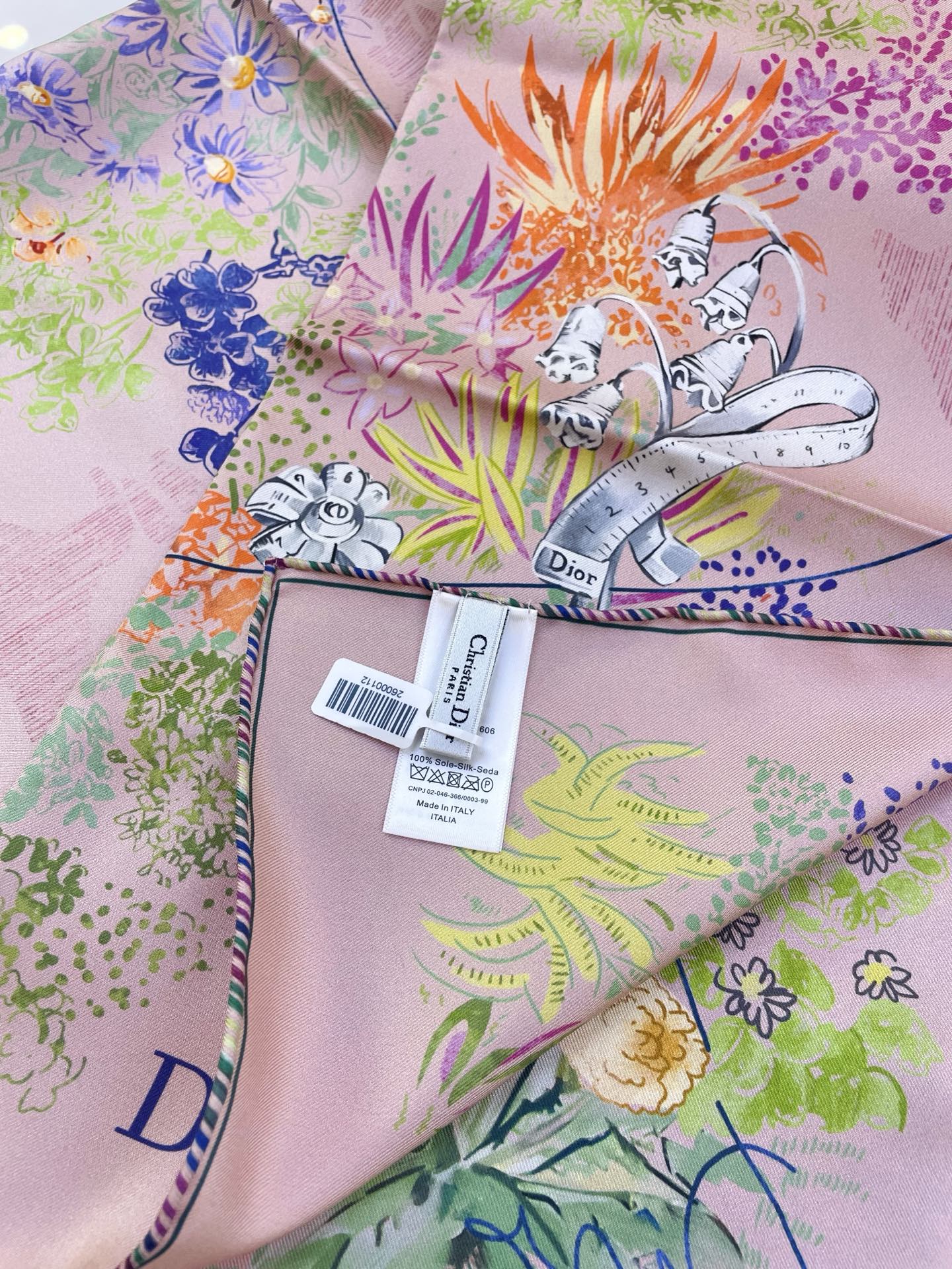 DIOR 26S SCARF 90CM IN SILK 318396