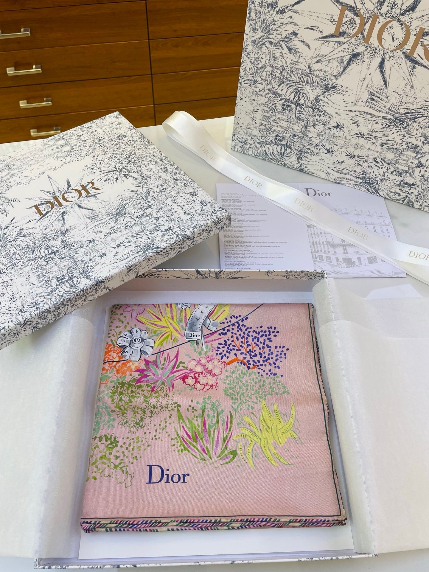DIOR 26S SCARF 90CM IN SILK 318396