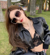 SQUARE SUNGLASSES L1577 IN ACETATE