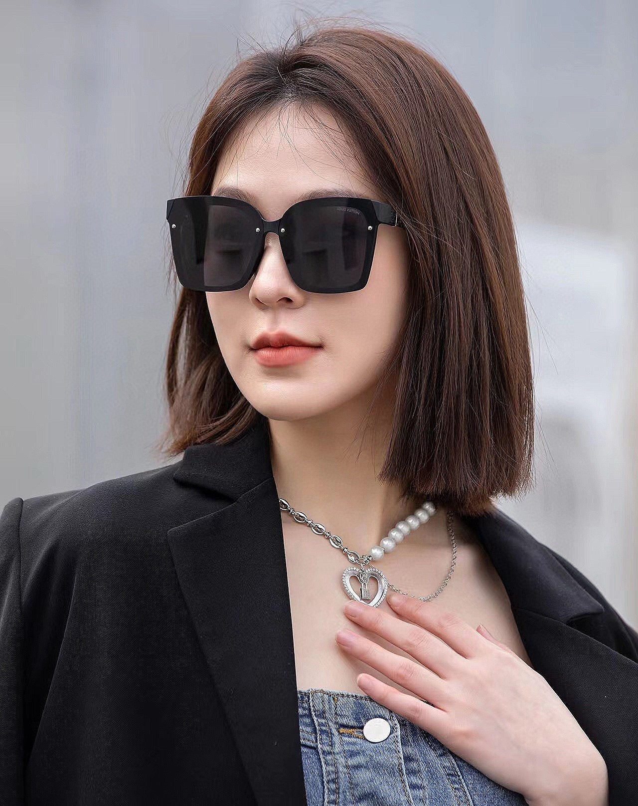 SQUARE SUNGLASSES L1765 IN ACETATE
