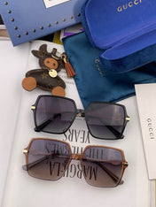 OVERSIZED SQUARE FRAME SUNGLASSES G1307 IN ACETATE AND METAL