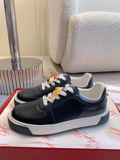 VIV' SKATE SNEAKERS IN BLACK CALFSKIN CARTOON CHARMS