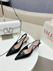 HIGH SLINGBACK 60MM IN BLACK CALFSKIN