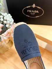 PRA ESPADRILLES LOAFERS NAVY LINEN FABRIC