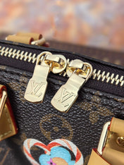 LV 25S NANO ALMA 18 IN BROWN MONOGRAM CANVAS PRINTED WITH THE VIVIENNE MASCOT