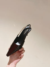 BLAKE SLINGBACK PUMPS 80 IN WINE PATENT LEATHER