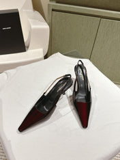 BLAKE SLINGBACK PUMPS 80 IN WINE PATENT LEATHER