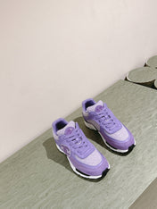 TRAINERS IN LIGHT PURPLE SUEDE AND CALFSKIN