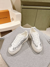 LV GROOVY SNEAKER IN WHITE MIX BLACK DAMIER STRASS AND CALFSKIN