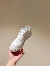 CHLOÉ 26S SNEAKERS IN WHITE CALFSKIN AND SUEDE