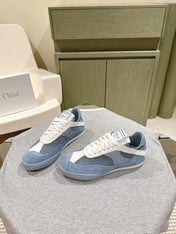 CHLOÉ 26S SNEAKERS IN BLUE MESH AND SUEDE
