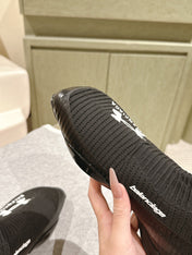 BALENCIAGA 25S HIGH-TOP SNEAKERS IN BLACK COTTON BLEND