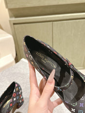 SWING HIGH MARY JANE 55 MM IN BLACK MONOGRAM CALFSKIN