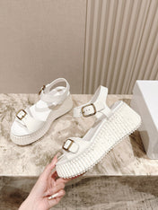 CHLOÉ 26S HIGH-HEELED SANDALS IN WHITE LAMBSKIN WITH GOLD HARDWARE