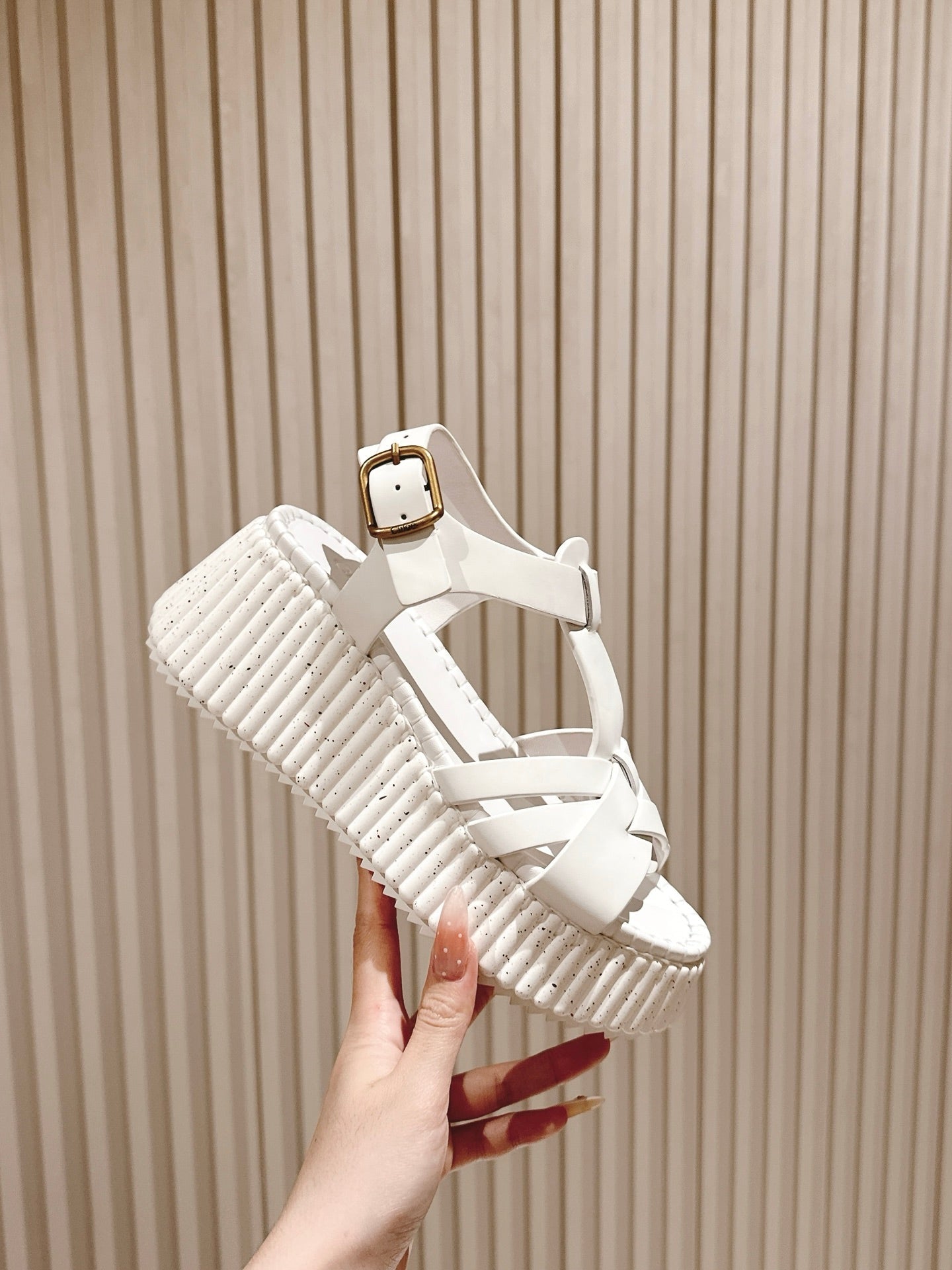 CHLOÉ 26S HIGH-HEELED SANDALS IN WHITE LAMBSKIN