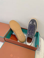 SNEAKERS IN DARK GREY SUEDE WITH CANVAS