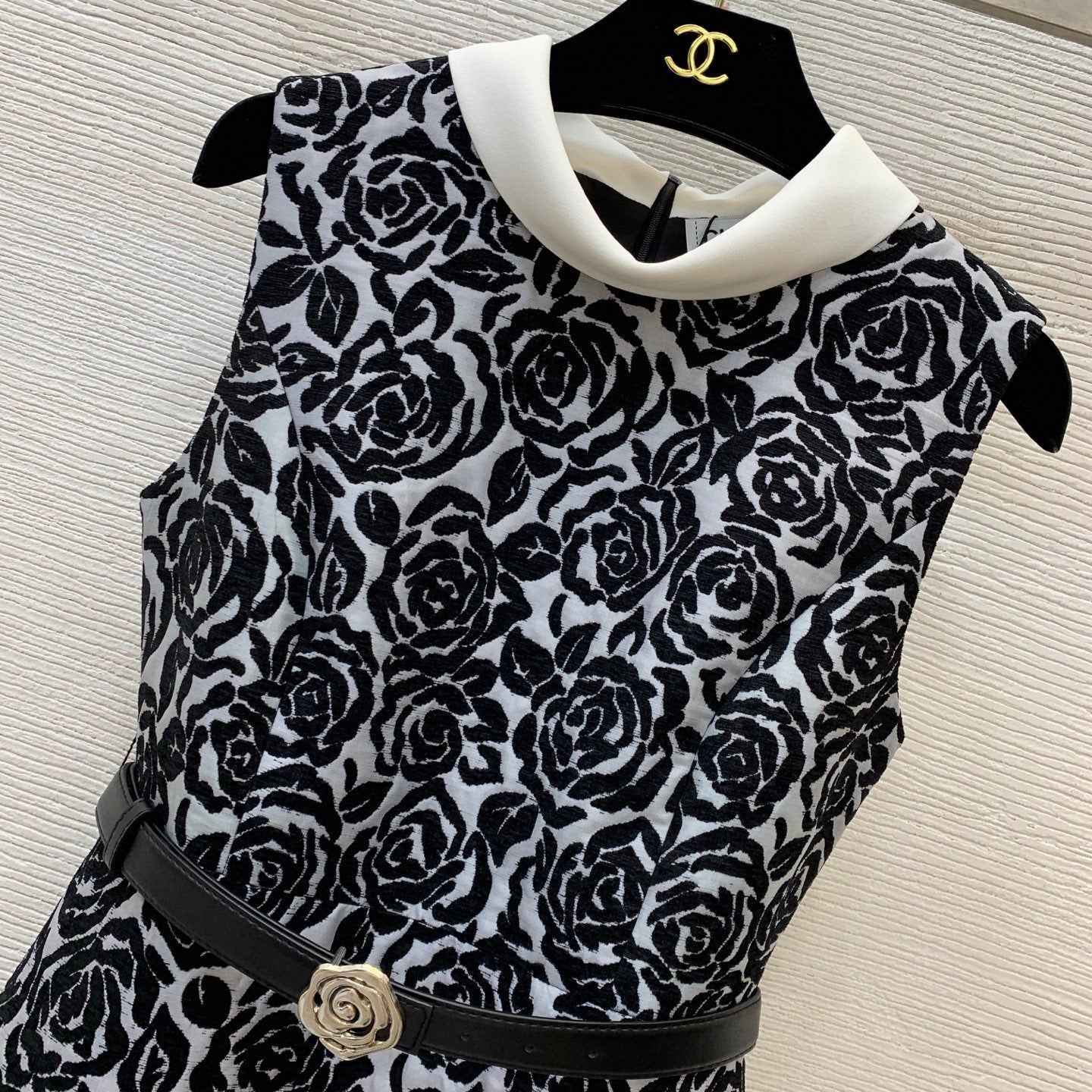 CHANEL 26S ROSE-PRINT A-LINE DRESS 1759