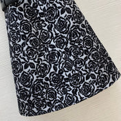 CHANEL 26S ROSE-PRINT A-LINE DRESS 1759