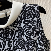 CHANEL 26S ROSE-PRINT A-LINE DRESS 1759