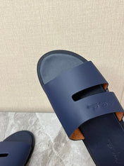 LP 26S CLASSIC H-CUT SLIDES IN NAVY BLUE CALFSKIN