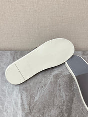 LP 26S CLASSIC H-CUT SLIDES IN GREY CALFSKIN