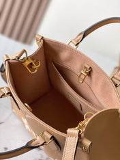 ONTHEGO PM 25 IN MILK TEA MONOGRAM IMPREINTE LEATHER