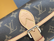 NANO DIANE 19 IN BROWN MONOGRAM CANVAS AND LEATHER TRIM