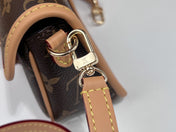 NANO DIANE 19 IN BROWN MONOGRAM CANVAS AND LEATHER TRIM