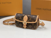 NANO DIANE 19 IN BROWN MONOGRAM CANVAS AND LEATHER TRIM