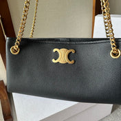 NEWSPAPER TRIOMPHE SOFT 31 BLACK IN CALFSKIN