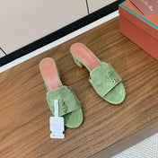 LP HIGH HEELS 25S IN SAGE GREEN SUEDE