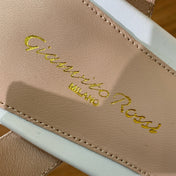 GIANVITO ROSSI 26S PLATFORM SANDALS 115 MM IN WHITE CALFSKIN