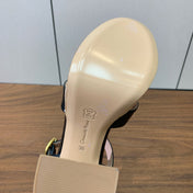 GIANVITO ROSSI 26S PLATFORM SANDALS 115 MM IN BLACK CALFSKIN