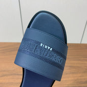 DIOR 25S DWAY SLIDE IN DEEP NAVY BLUE CALFSKIN