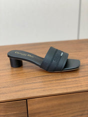 DIOR 25S HIGH-HEEL SANDALS 40 MM IN BLACK CALFSKIN