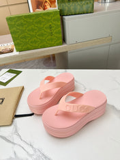 THONG PLATFORM 5 CM IN LIGHT PINK IMPORTED TPU