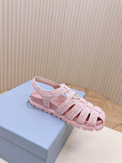 PRA RUBBER FISHERMAN SANDALS LIGHT PINK LAMBSKIN