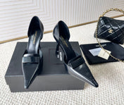 D'ORSAY PUMPS IN BLACK SMOOTH CALFSKIN
