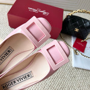 U LOOK BALLERINAS IN PASTEL PINK GLOSSY CALFSKIN