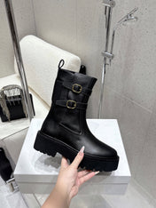 CELINE 26S ANKLE BOOTS IN BLACK CALFSKIN