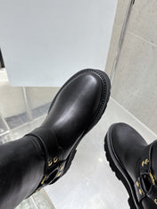 CELINE 26S KNEE-HIGH BOOTS IN BLACK CALFSKIN