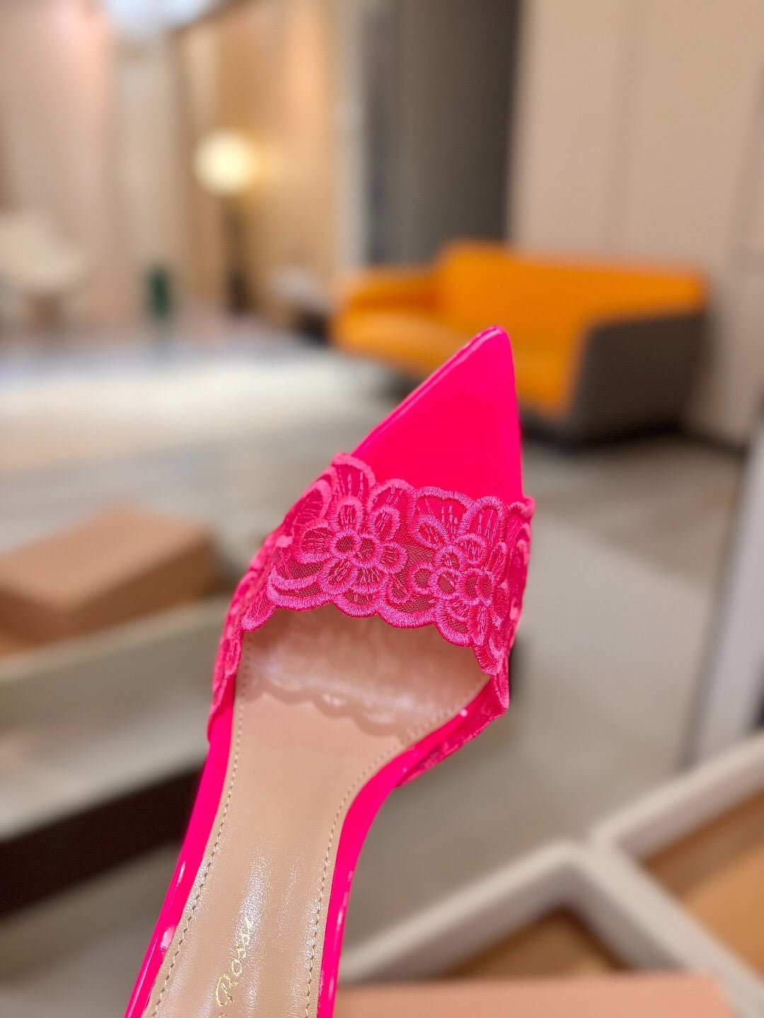 GIANVITO ROSSI 26S HEELED SANDALS 105 MM IN PINK LACE AND LAMBSKIN