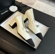 Double C WOMEN'S SHOES SPIRIT TOE White Lambskin