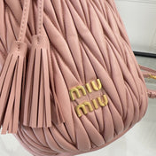 MATELASSÉ HANDBAG 20 IN LIGHT PINK LAMBSKIN